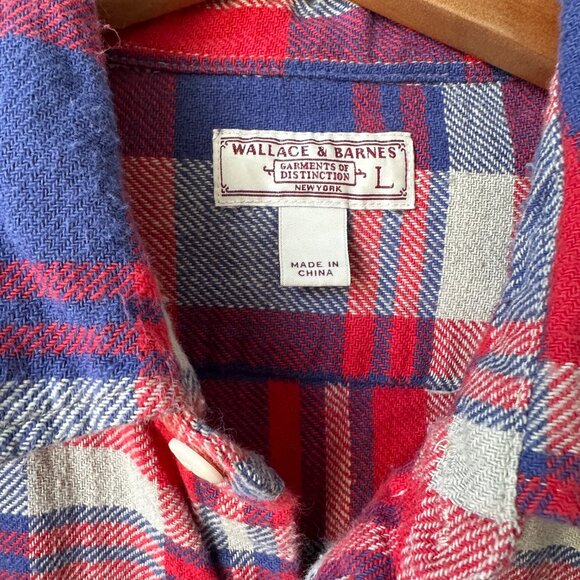 Wallace & Barnes Flannel Size L Plaid - Picture 2 of 8